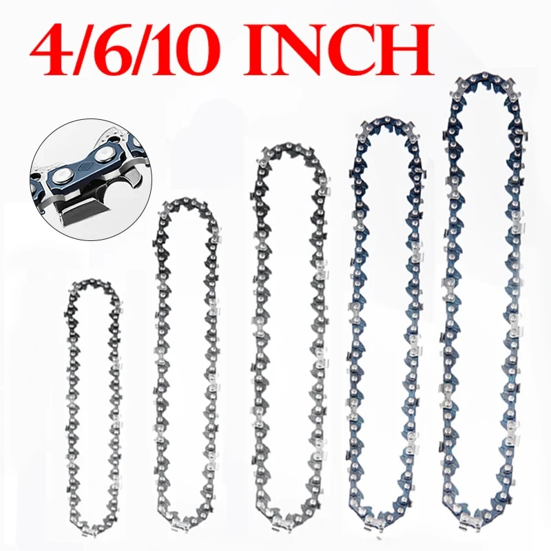 New 1 PCS 4/6/10 Inch Electric Chain Saw Mini Steel Chainsaw Chains Electric Chainsaws Accessory Chains Replacement