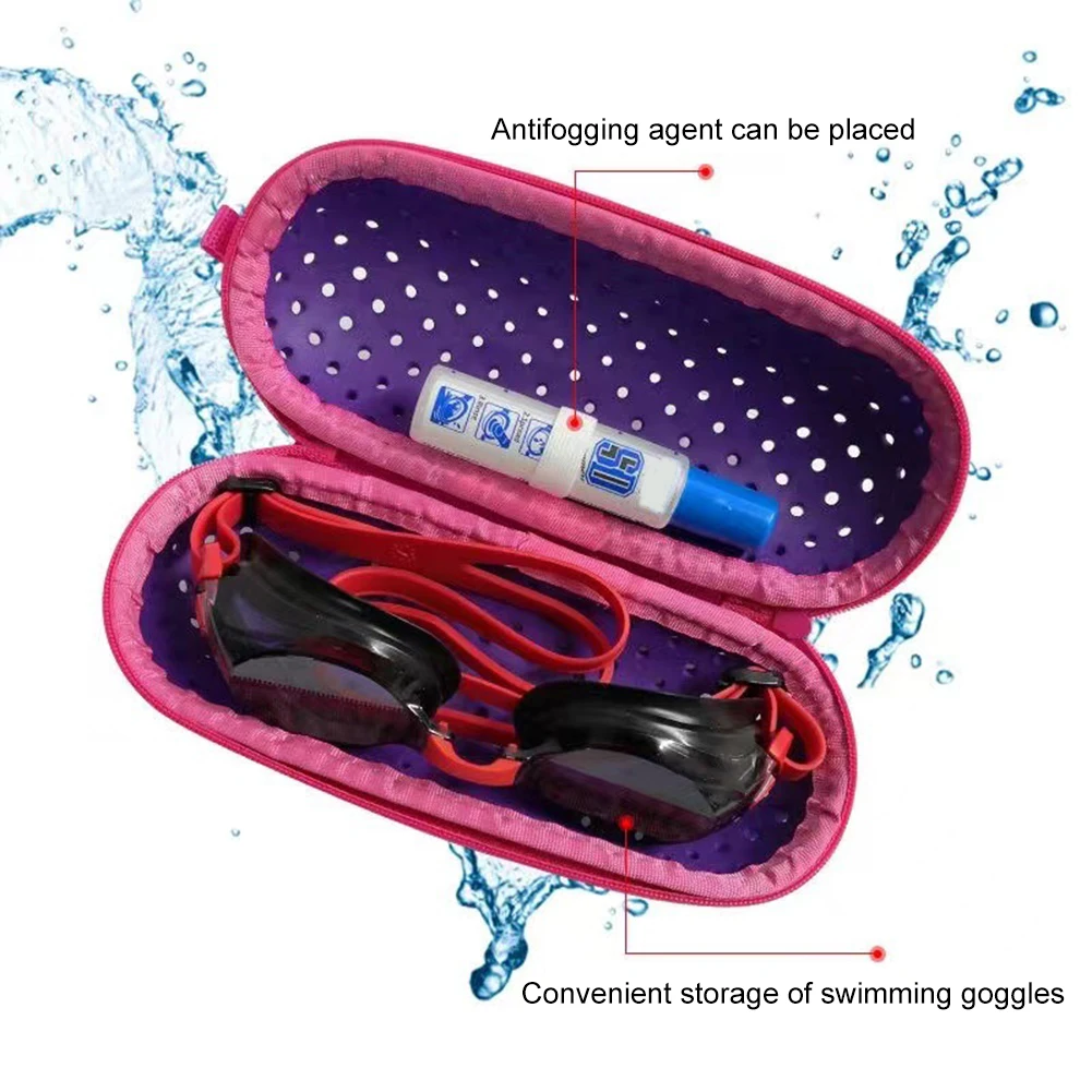 EVA Swimming Goggles Storage Box Protective Cover Soft Glasses Box Breathable Sunglasses Bag Reading Eyewear Protector Students