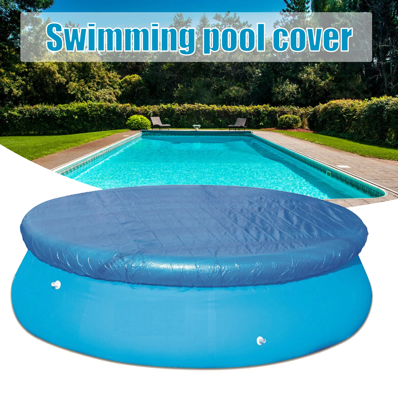 Square Shape Swimming Pool Cover UV-resistant Inflatable Film Pool Dust Cover Poncho Protector Rainproof Pool Protection