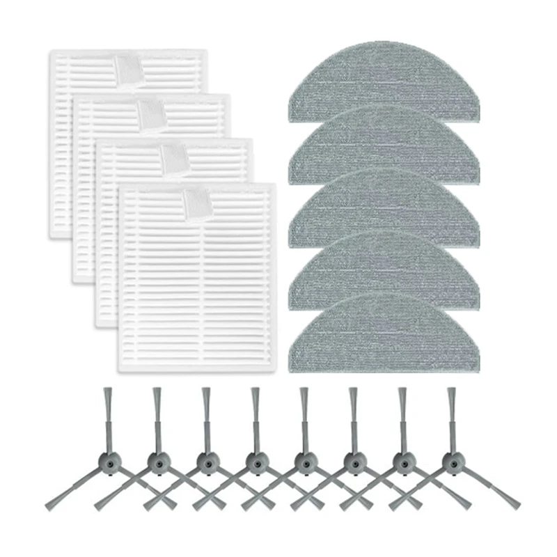 交換用ウォッシャブルサイドブラシフィルター、モップクロス、掃除機アクセサリー、honiture v8 proに適合、17個