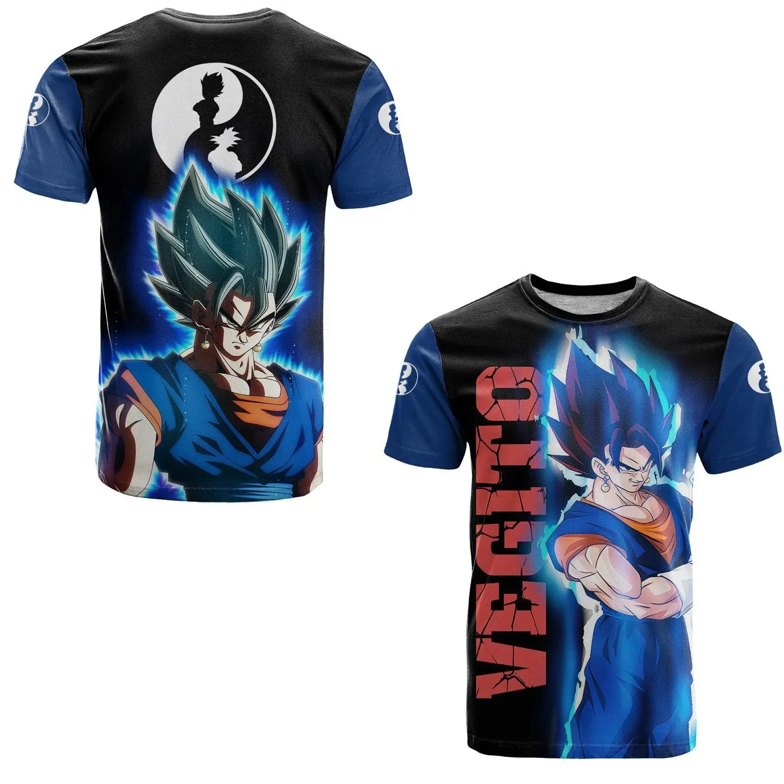 2026 Anime Dragon Ball Summer 3D Printed Men's T-shirt Women's Children's Street Leisure Sports Role-playing Round Neck Top