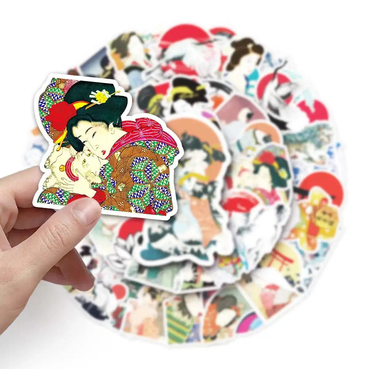 Japanse Ukiyo-e Art Graffiti Stickers Diy Notebook Skateboard Telefoon Case Water Cup Decor Sticker Decals Sticker Kinderen Speelgoed