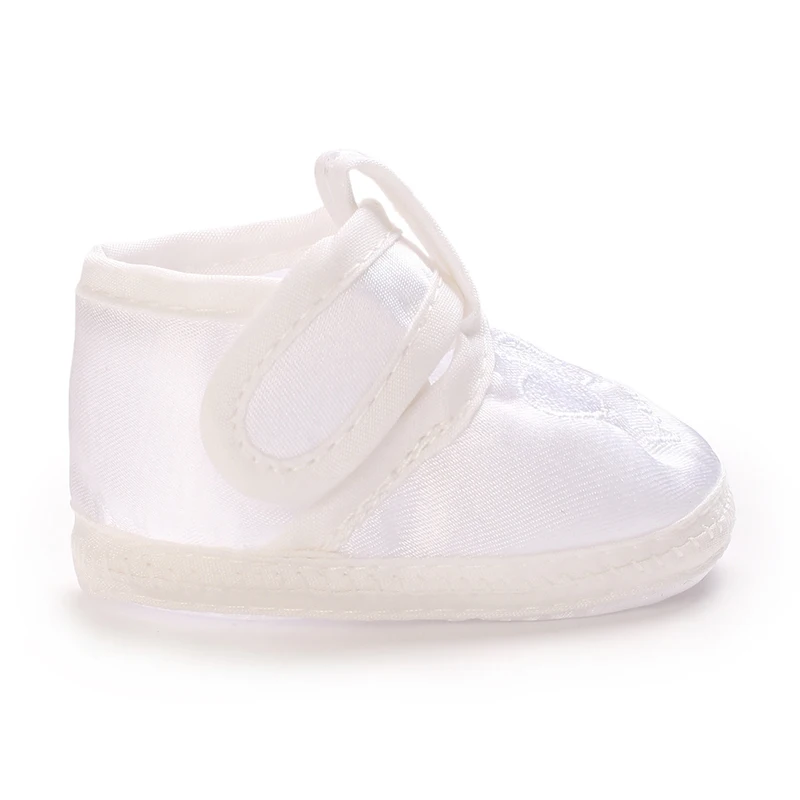 خيارات متعددة حذاء المعمود الأول للأطفال حديثي الولادة: حذاء المعمود الأبيض للأولاد والبنات مقاس 9 سم - 10 سم #5