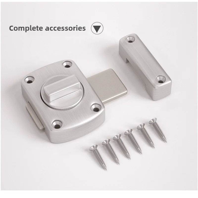 1PCS Home Security Latch Rotate Bolt Latch Gate Latches Door Slide Lock Twist Rotating Barrel Lock For Bathroom Toilet Door Lock