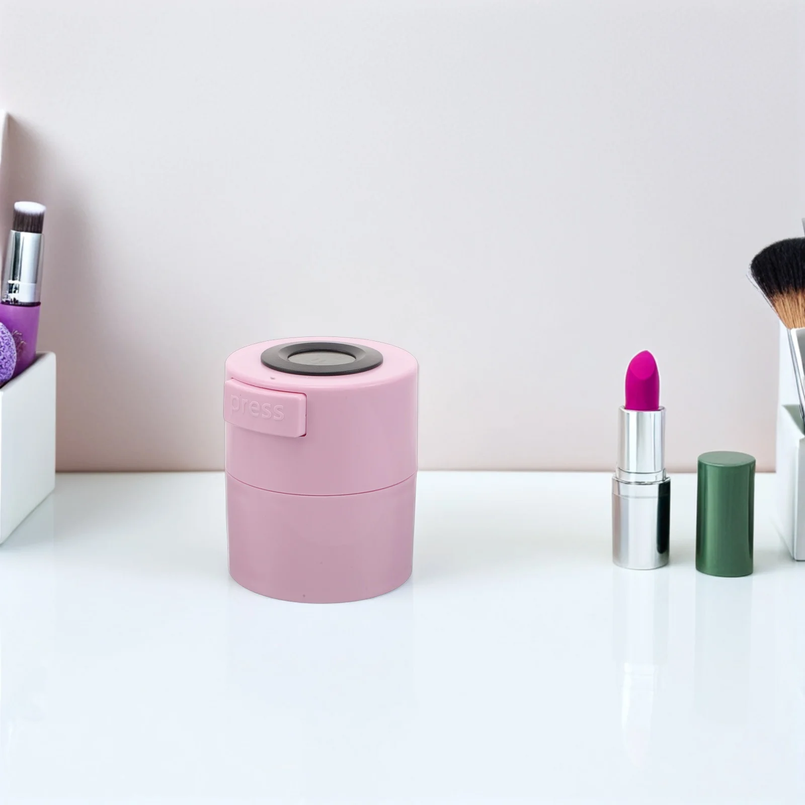 気密まつげ接着剤ホルダー真空容器コンパクトまつげエクステンション収納ボックス、精密ディスペンシングシステム付きで整頓整頓