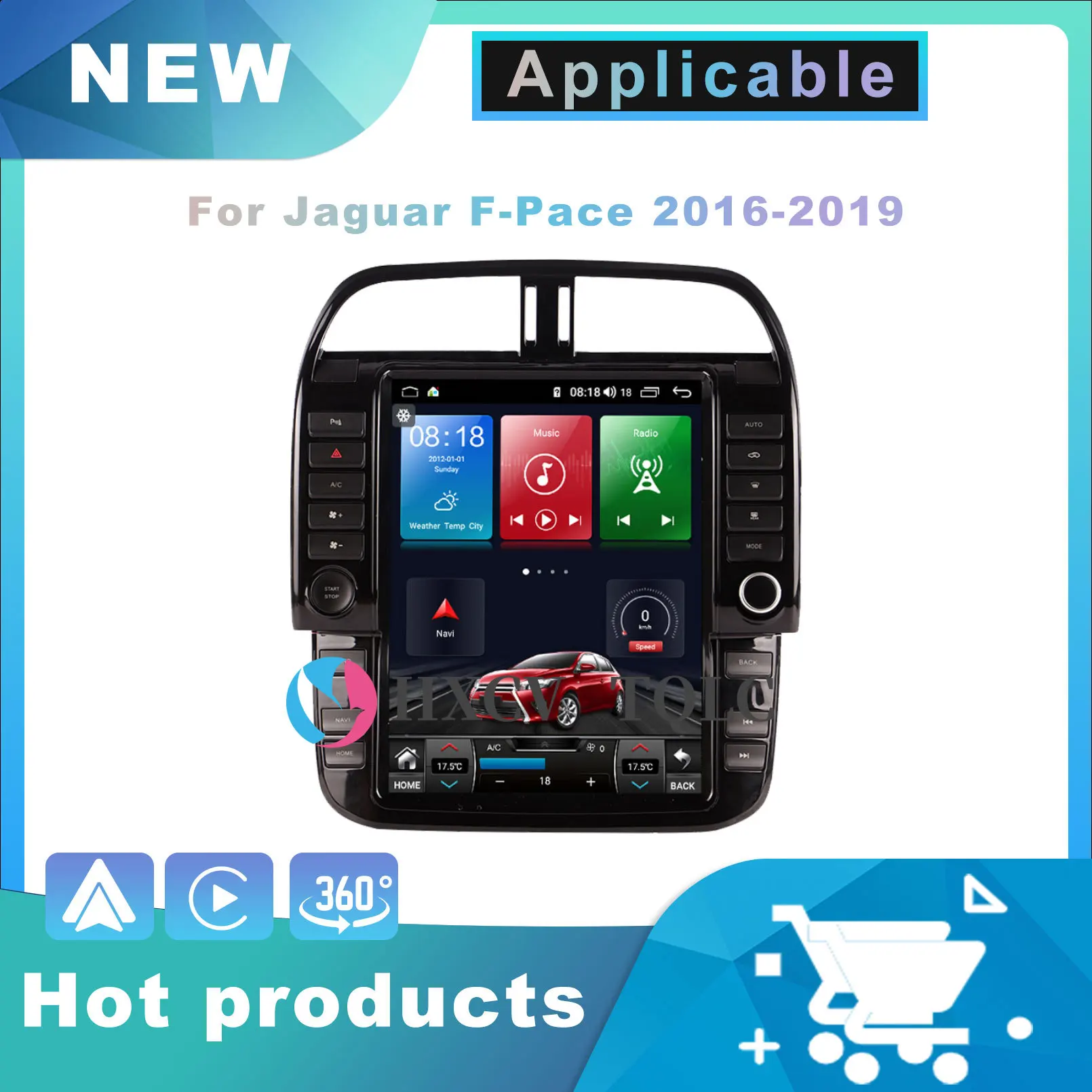 

Android 11 Smart 2Din Car Radio Stereo 12.1 Inch for Jaguar F-PACE 2016-2019 Audio Multimedia Player GPS Navigation with Carplay