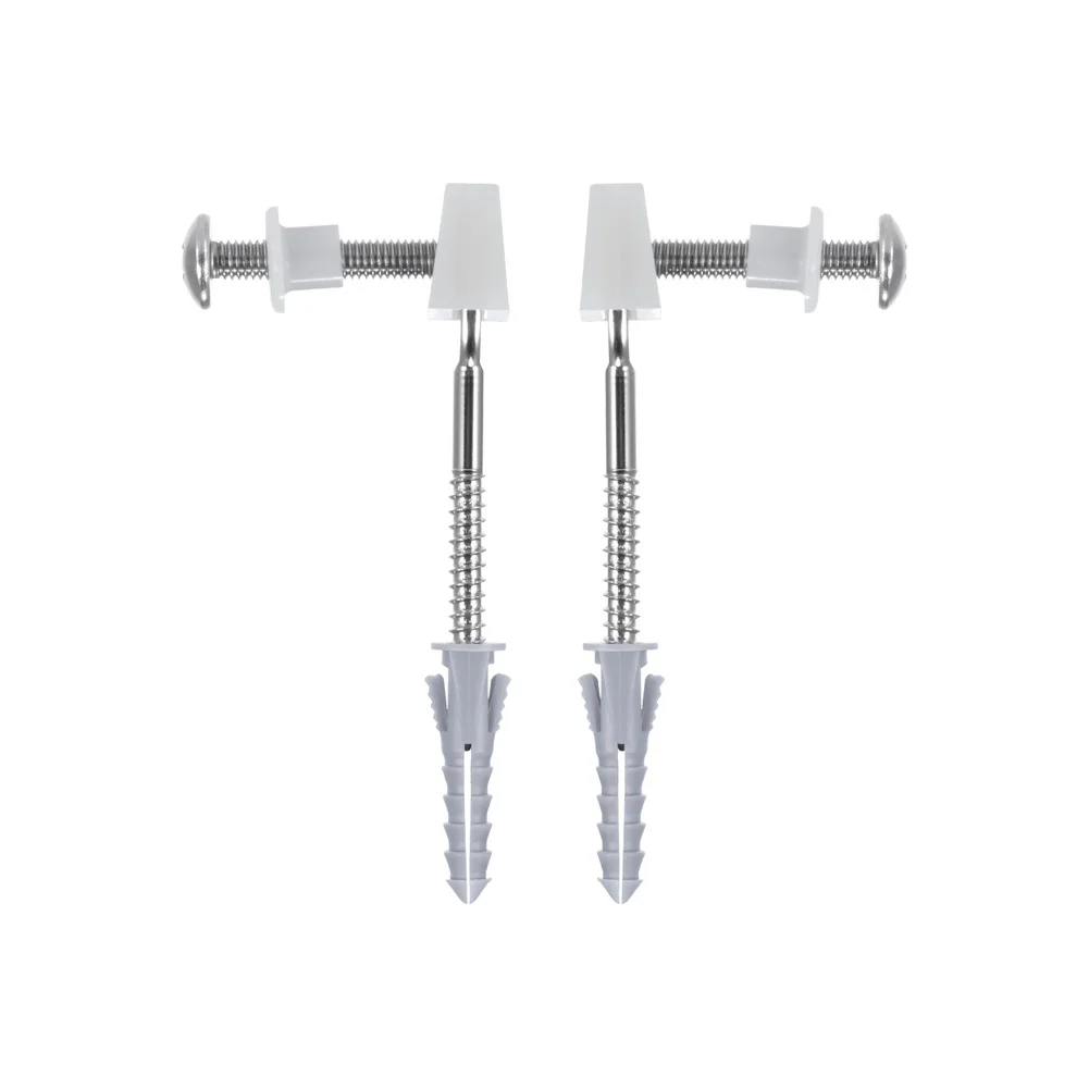 For Roca AV0007600R Toilet Fixing Bolt Set Zinc Plated Iron Screws Plastic Mounting Base for Standard For Roca Models
