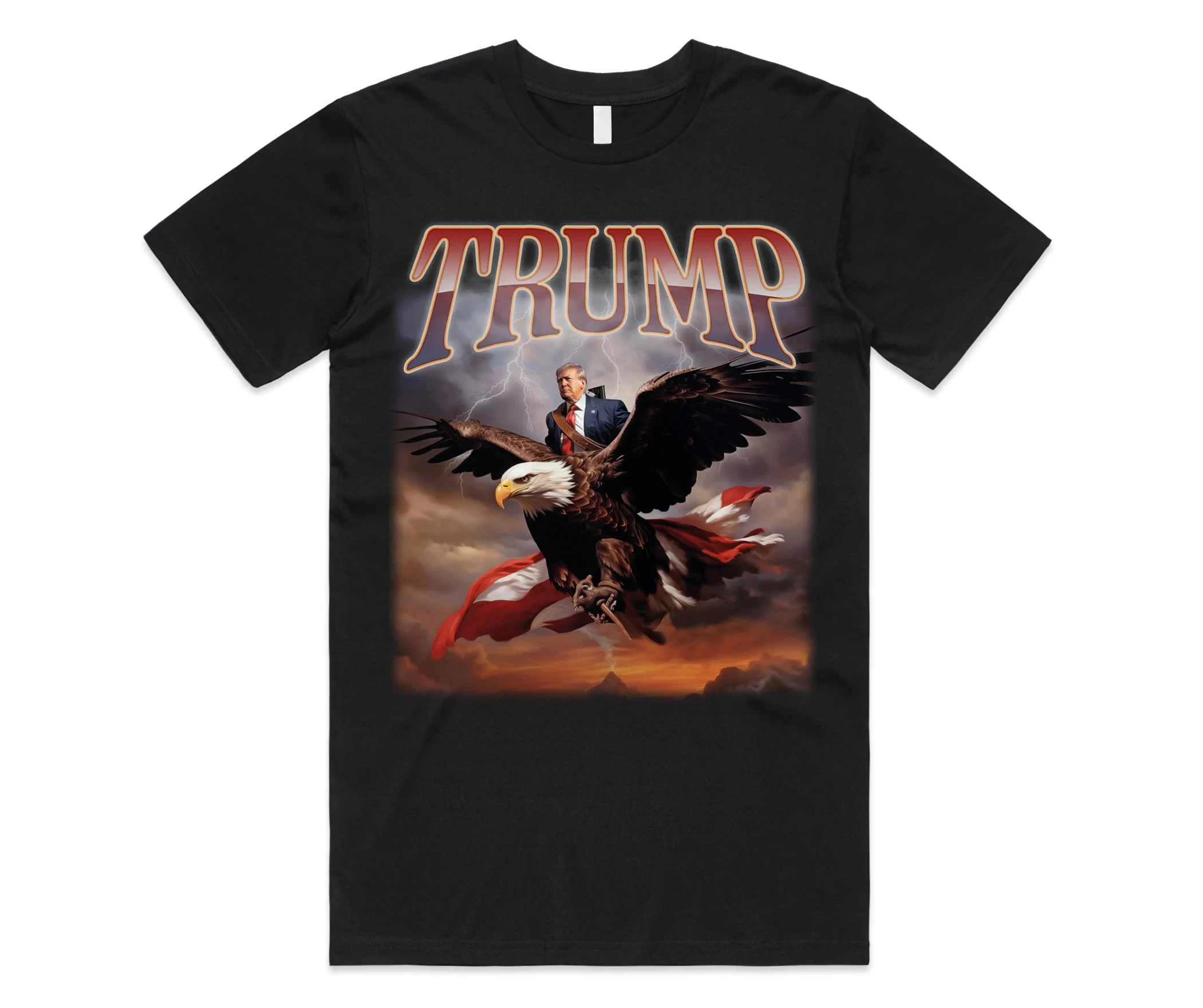 Donald Trump Eagle T-shirt American Presidential Idol 2024 Election Voting Republican Short Sleeve T-shirt Men's New Top