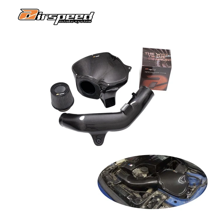 

Сухой автомобильный фильтрующий элемент из углеродного волокна, впускная труба, комплекты воздухозаборной системы 3K саржевого переплетения для Bmw M135i M235i M335i M2 N55 3.0T