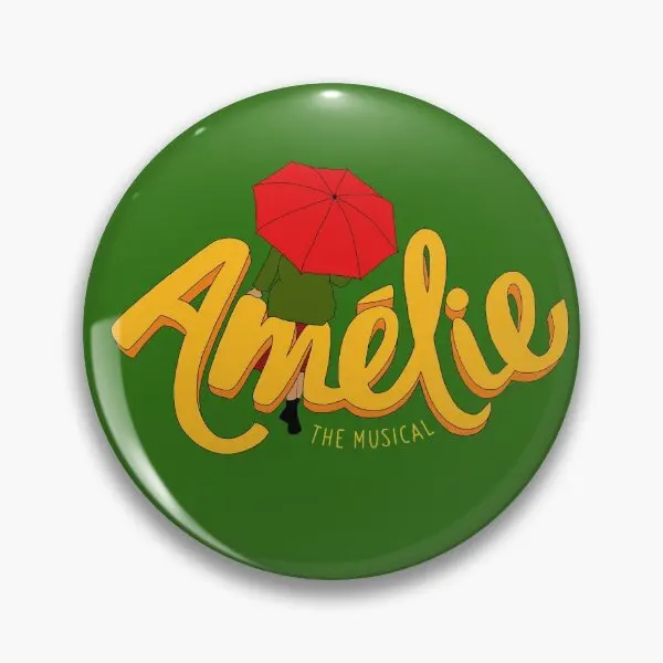 Amelie-Pin de botón suave verde Musical, decoración bonita, insignia para ropa, Collar, broche de joyería de Metal divertido, regalo de moda para amantes, sombrero creativo
