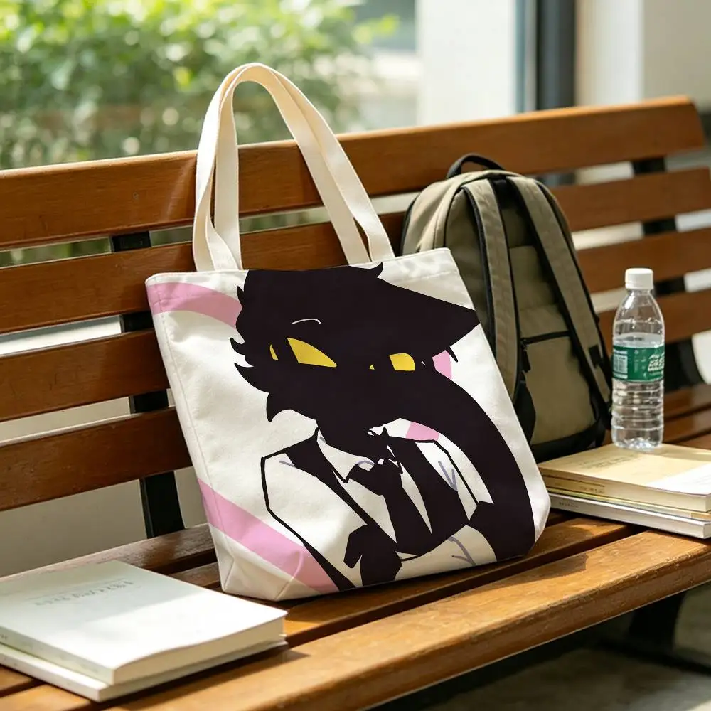 Animal GAME Hospital S-Secret Agent Large Capacity Cotton Polyester Shoulder Tote Bag Zipper Handbag for Shopping Daily