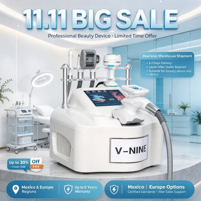 New V-NINE V9 V10 Professional Cavitation Slimming Machine, Vacuum Roller Vela Body Slim Shape Beauty Equipment