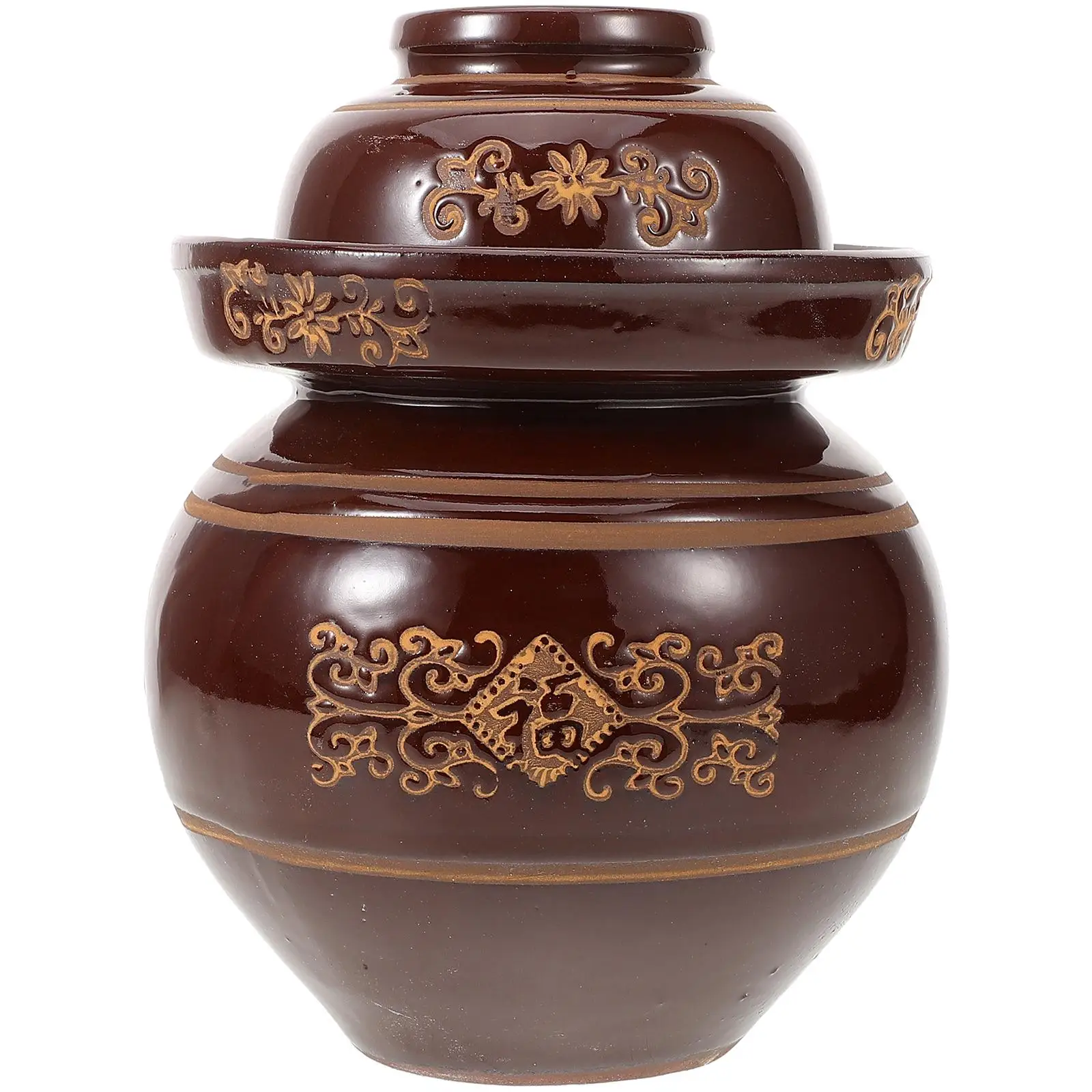 Kimchi Altar Container Large Capacity Pickle Can Jar Sealed Storage Tank Earthenware Pottery Traditional