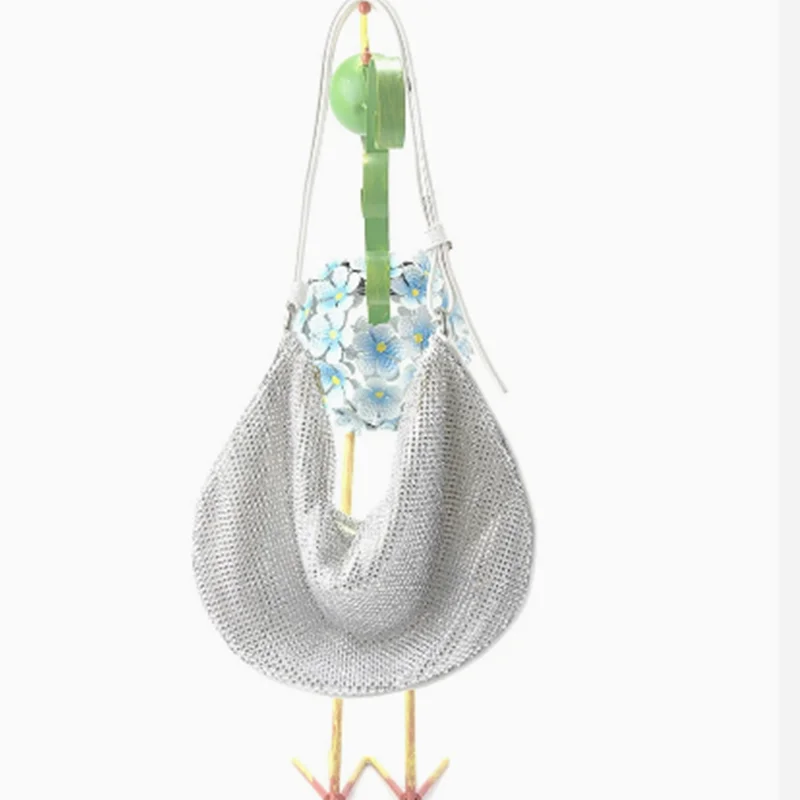 

Shiny bag Hand-set diamond bag Metallic sequins High quality rhinestone Dumpling bag Underarm Luxury designer