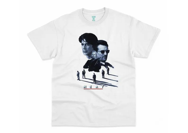 

Heat, Michael Mann, Al Pacino, Robert De Niro, 1995 (With Title) - HQ Movie Print T-Shirt, Heavyweight Unisex Crewneck