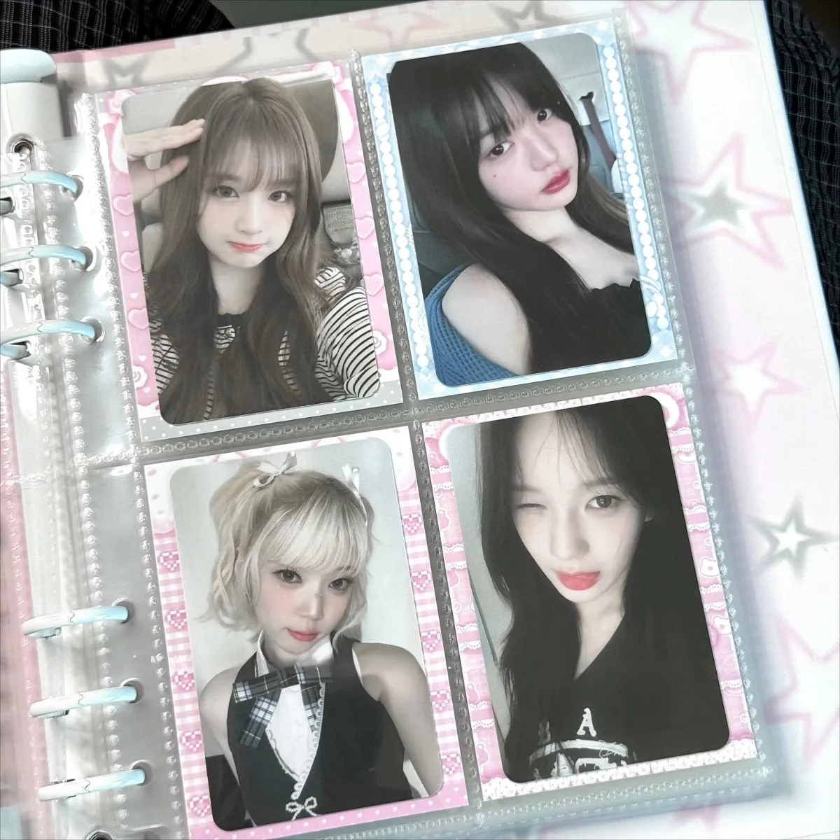 80 szt. Papieru do tła na karty Kpop, 6,5x9,1 cm, papier do dekoracji na fotokarty 3-calowe, pasuje do albumów i segregatorów.