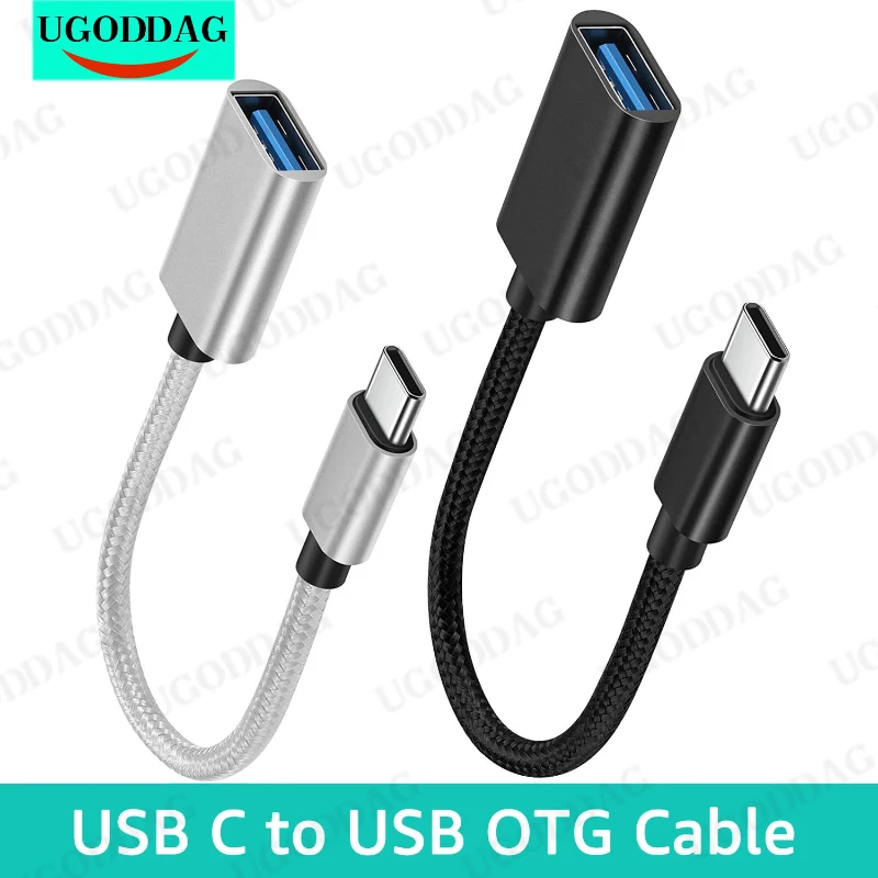 Adaptador de Cable OTG tipo C, conector USB a tipo C para Xiaomi, Samsung S20, Huawei, convertidor de Cable de datos OTG para MacBook Pro