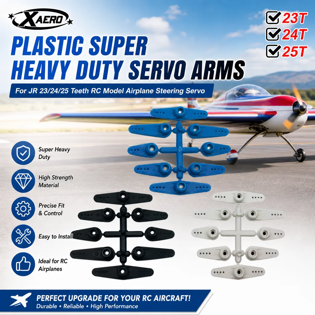 Plastic Super Heavy Duty Servo Arms for JR 23/24/25 Teeth RC Model Airplane Steering Standard Servo Rock 1 Set Replacement Parts