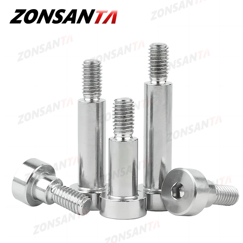 Hexagon Socket Cap Head Roller Shoulder Screws Bearing Bolt 304 Stainless Steel Plug Stuff Screw M2 M2.5 M3 M4 M5 M6 M8 M10 M12