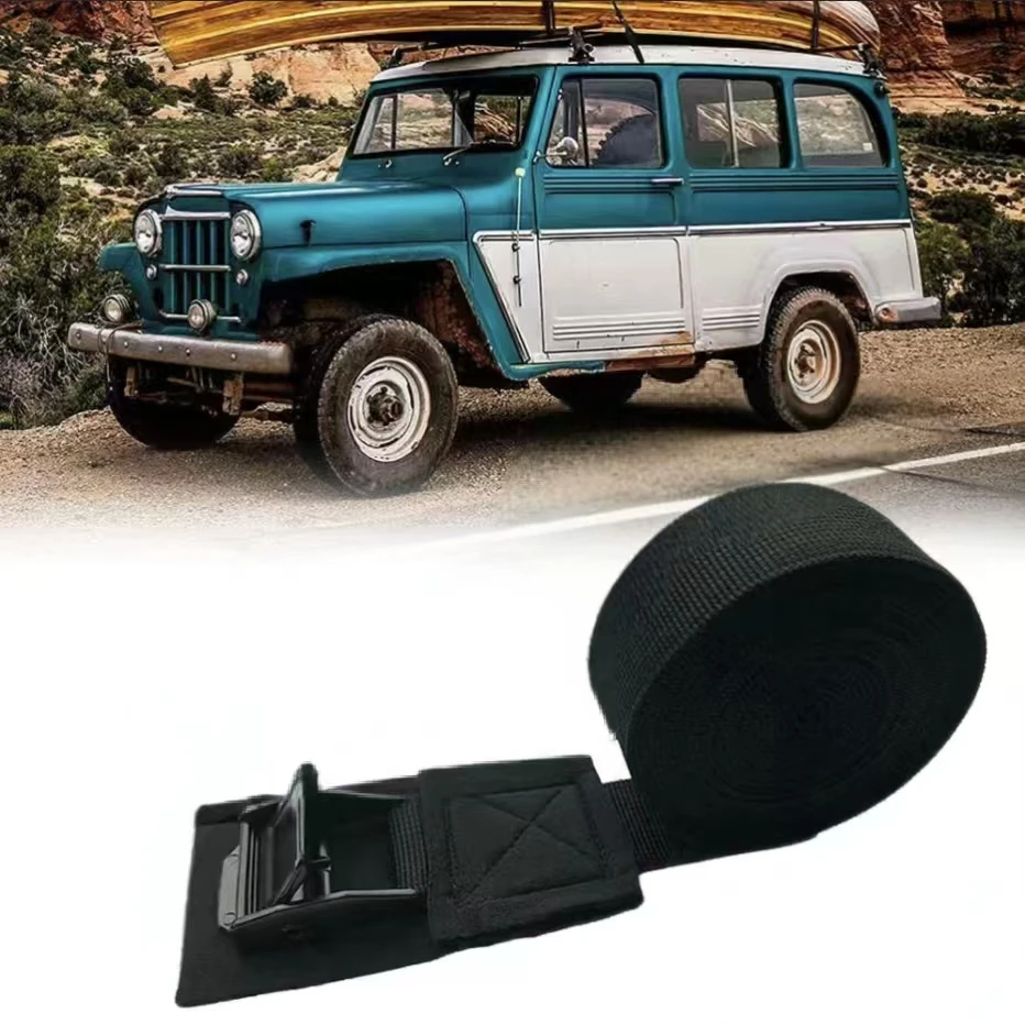 Car Roof Kayak Lashing Straps Set with Cam Buckle Quick Release Capacity Polyester Tie down Belts
