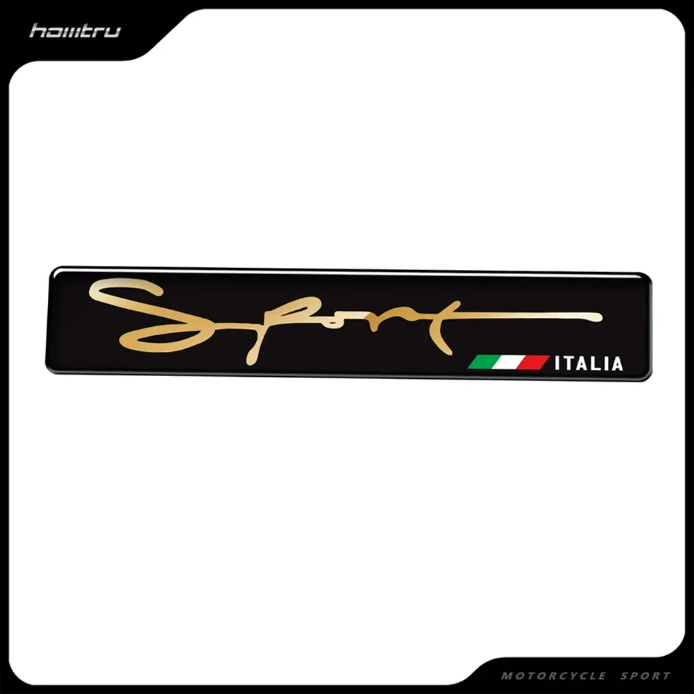 3D Black Motorcycle Tank Decals Italy Sport Italia Stickers Case for Aprilia Ducati  Kawasaki Honda Yamaha Vespa