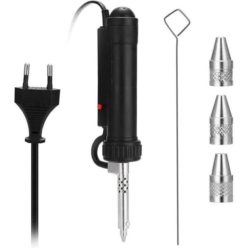 ABLN-EU Plug Vacuum Soldering Remove Pump Automatic Portable Electric Solder Tin Sucker Desoldering Tool