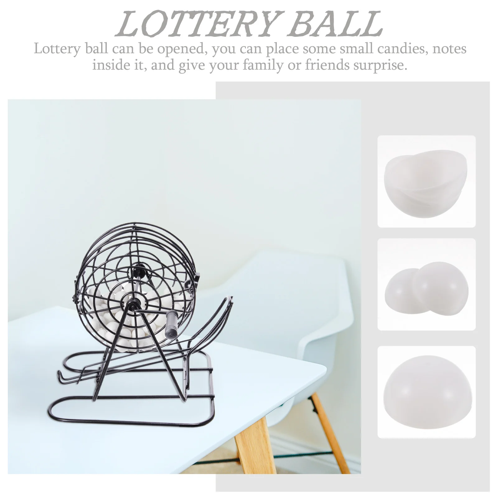 25 Pcs Toys Lottery Ball Game Balls Crafts Plastic Seamless Small White Calling Openable Travel