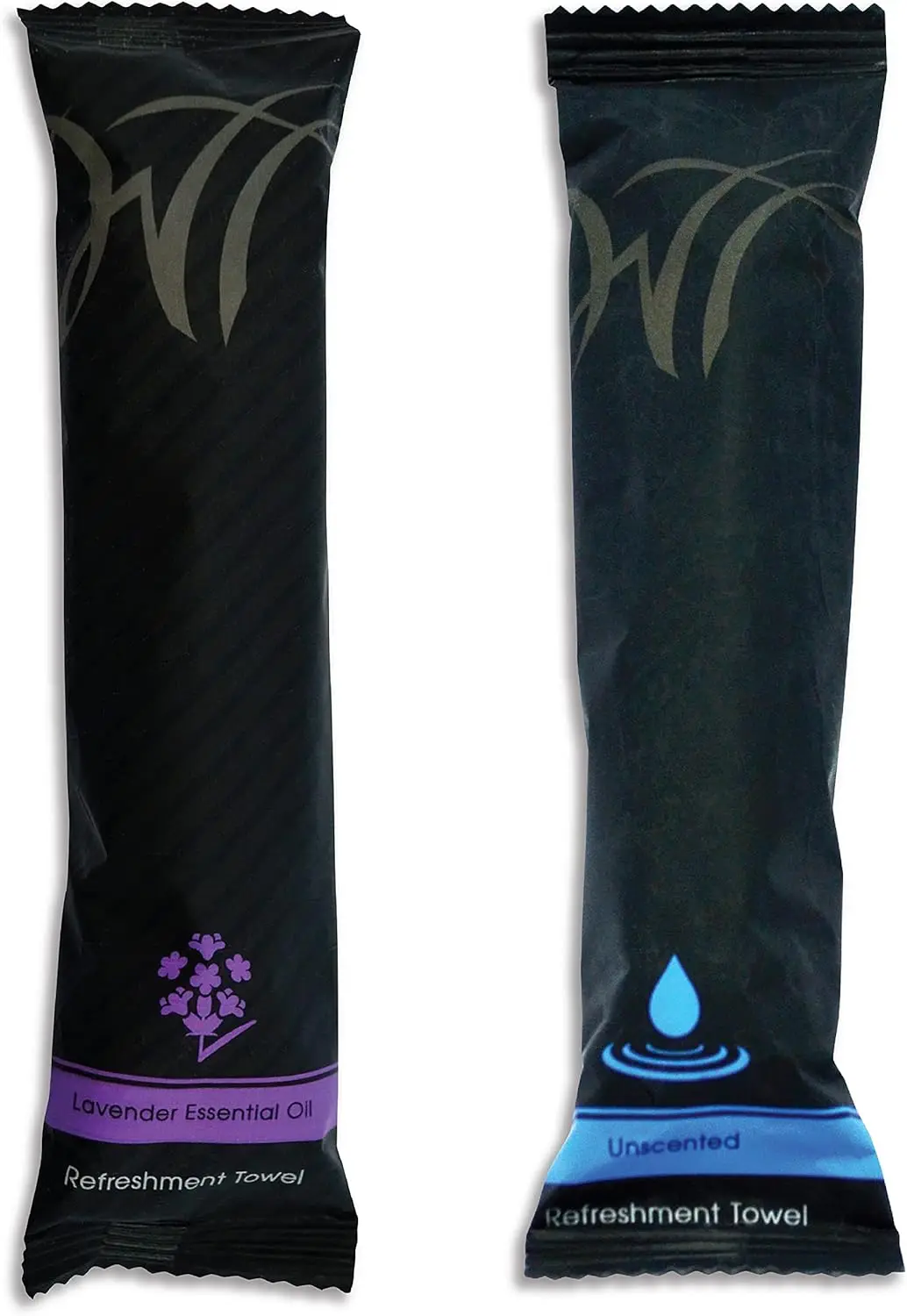 

8x8 Inch Moist Cotton Towels, Individually Wrapped - Lavender and Unscented (100 Pack)