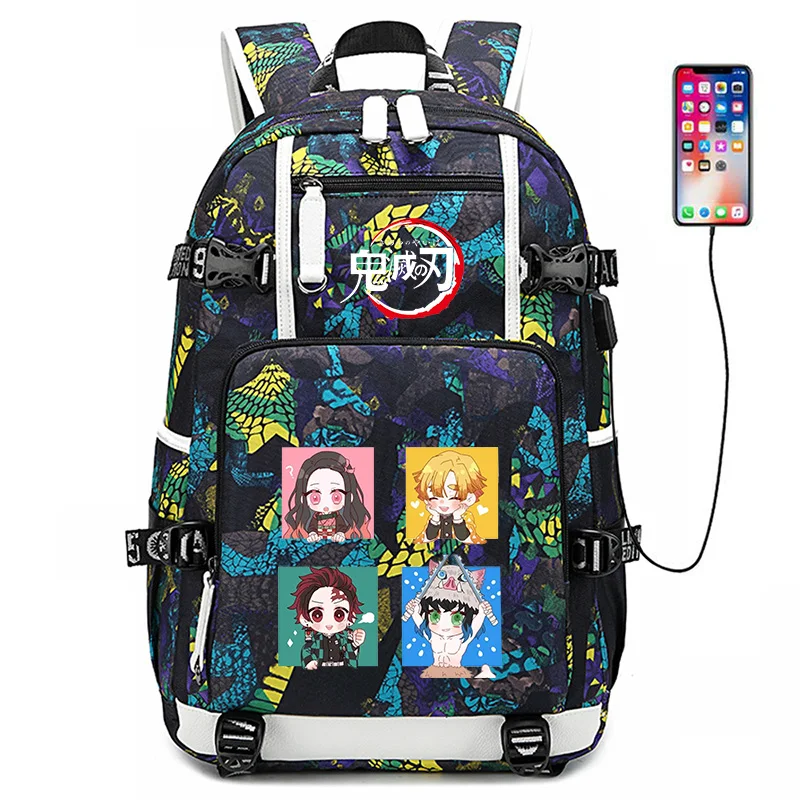 2022 Demon Slayer anime peripheral backpack male and female student schoolbag computer travel backpack new