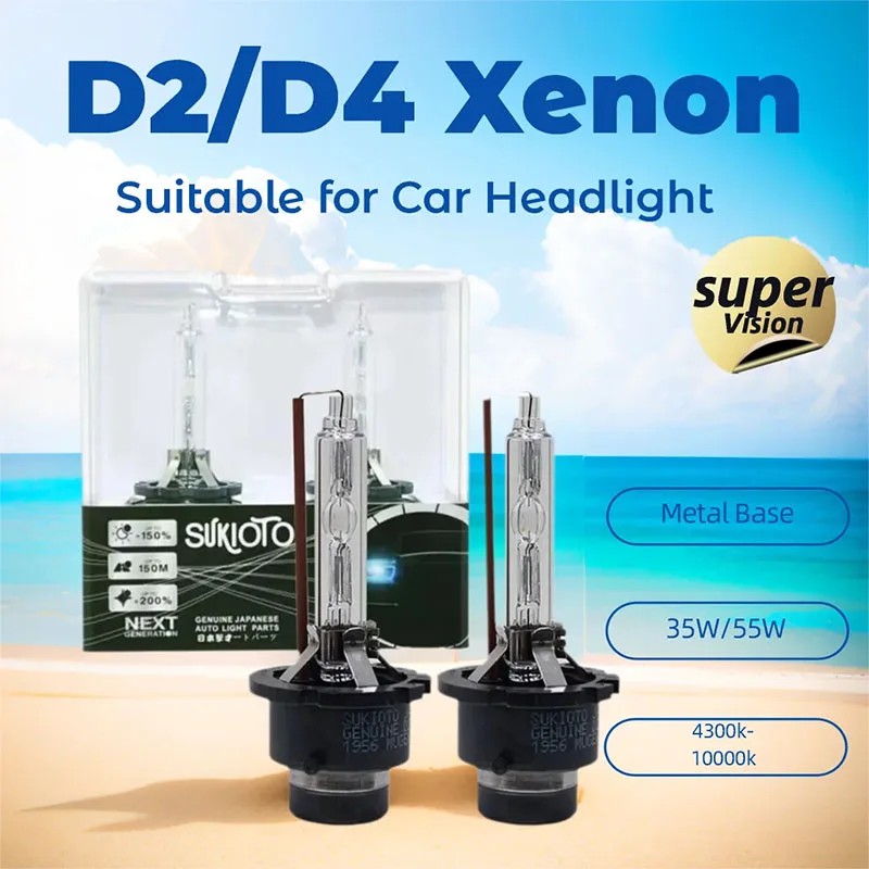 

2PCS Car Bulbs 35W 55W D2S D2R HID Xenon Light for Toyota Lexus Nissan Mazda 4300K 6000K 8000K 10000K D4S D4R Car Headlight Bulb