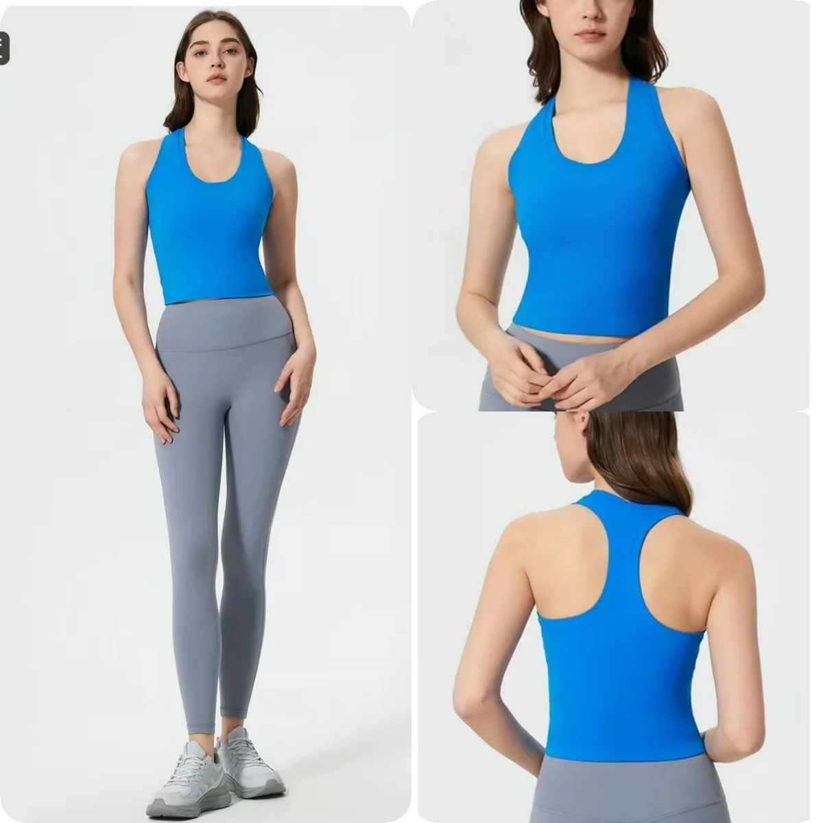 

Lemon Yoga Vest Women Gym Sports Racerback Crop Tops Seamless Streetwear Rib Knit Workout BreathableTank Top Female