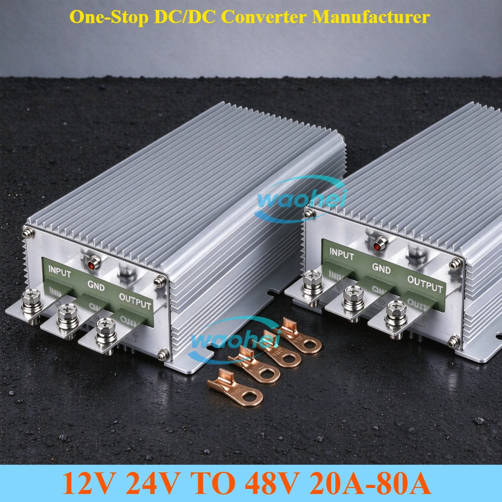12V 24V To 48V 20A 30A 40A 50A 80A DC-DC Boost Converter 12 Volt To 48 Volt Voltage Regulator Step-up Module for Electric Cars