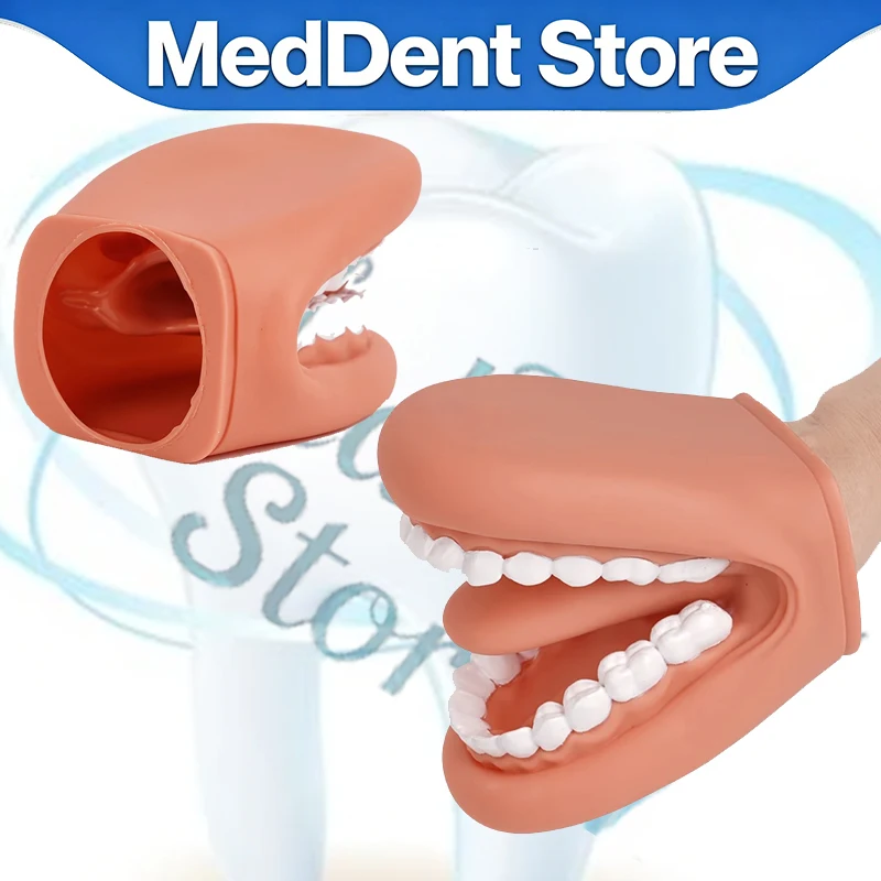 

Mighty Mouth Flexible Tongue Dental Puppet Model with Toothbrush Educational Toy for Dentist Teaching Kids