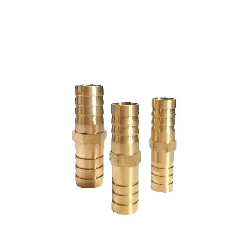 Copper joint pagoda straight through air nozzle water pipe fittings with inner diameter of 6/8/10/12/14/16 straight two-way pipe