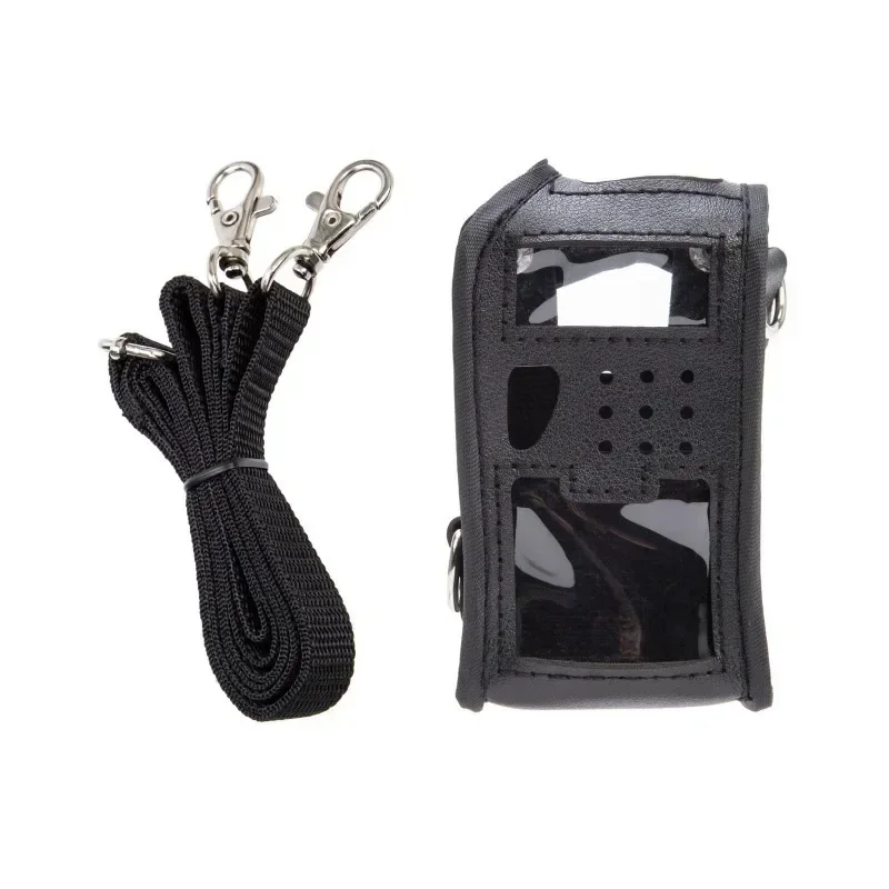 For UV-5R Case Comfortable and Soft Leather Holster Portable Walkie Talkie UV-5RA UV-5RE DM-5R Plus Ham Two Way Radio