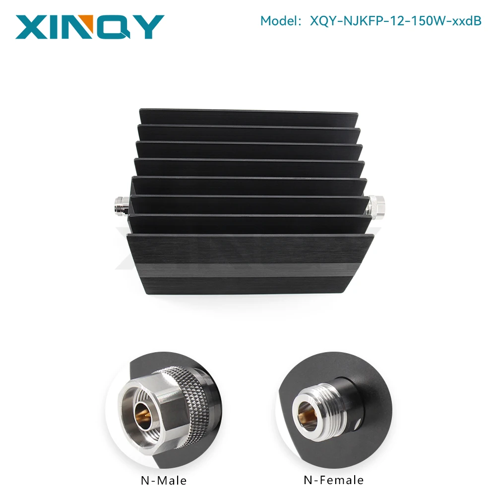 XINQY DC-12GHz 150W High Power RF Signal Attenuator N-JK High Frequency Coaxial Device