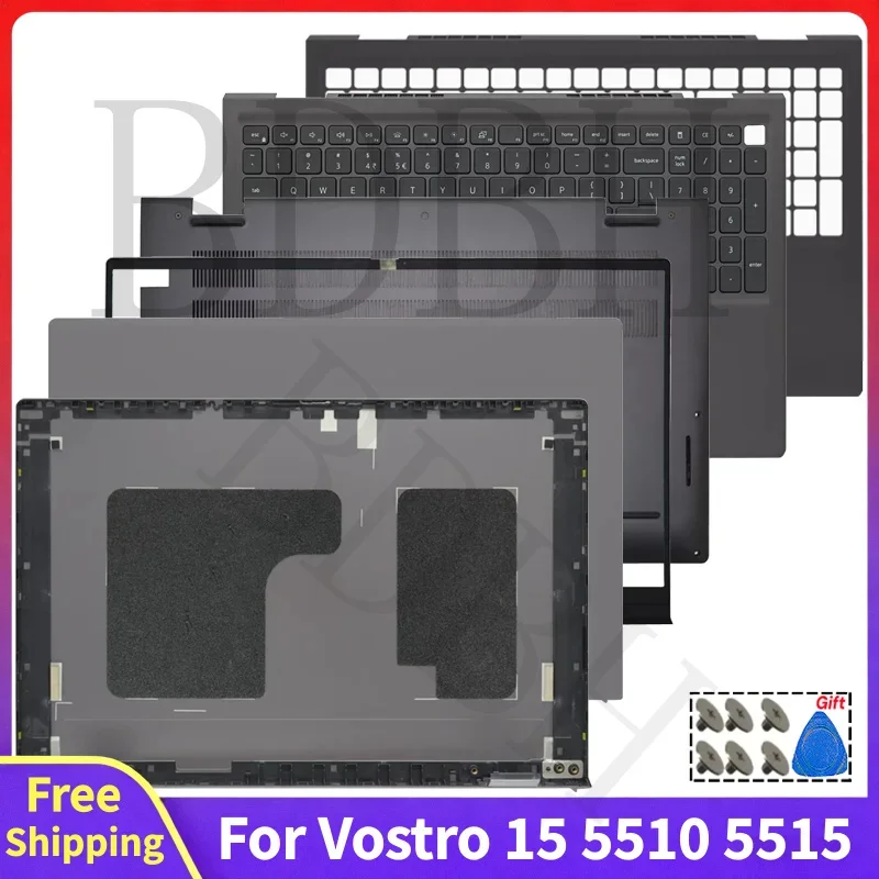New For Vostro 5510 5515 V5510 V5515 Laptop LCD Back Cover Front Bezel Keyboard Palmrest Bottom Case Computer Rear Lid Top Case