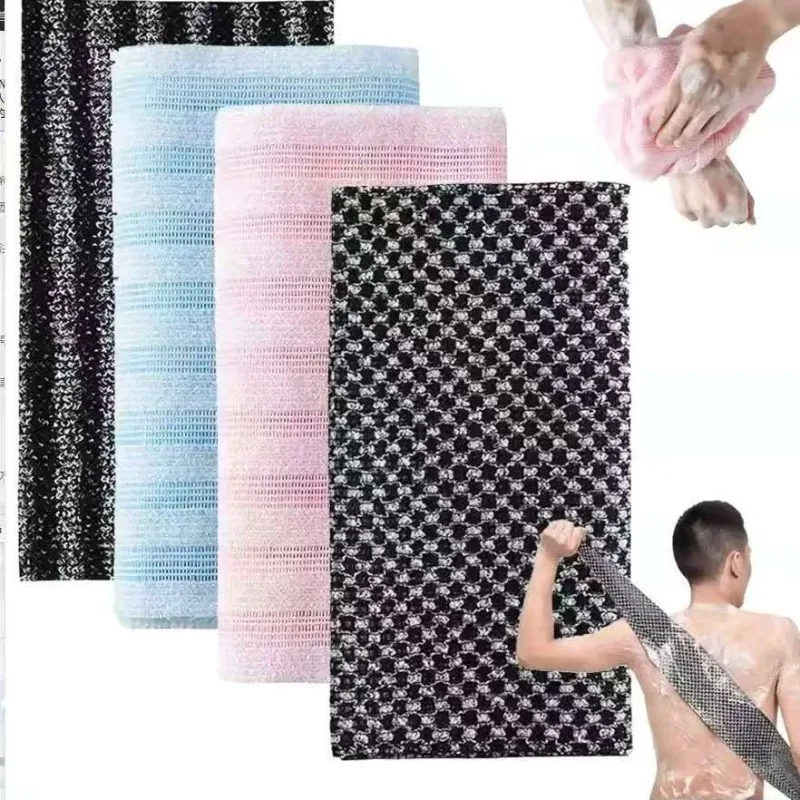 Japanese Nylon Exfoliating Back Rubbing Wash Cloth Body Scrub Towel Shower Sponge Bathroom Accessories