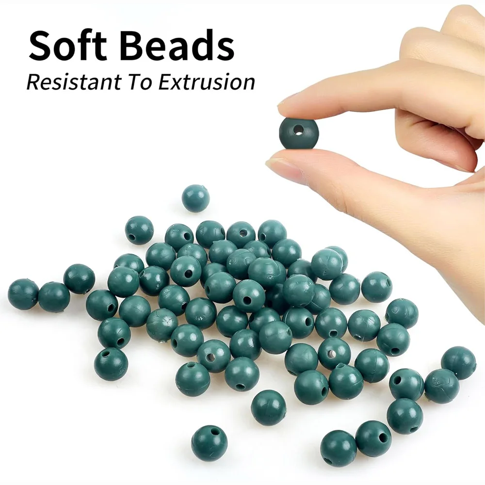 500Pcs Soft Rubber Fishing Beads lure Fishing Accessories Fishing Bait rigs Round Eggs buffer beads for Carp Fishing Tackle