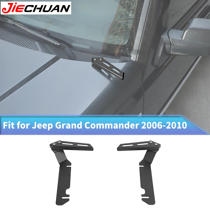 

JIECHUAN Car Hood Work Lamp Mount Bracket Front Bonnet Led Fog Light Holder Fit For Jeep Grand Commander 2006-2010,Accessories