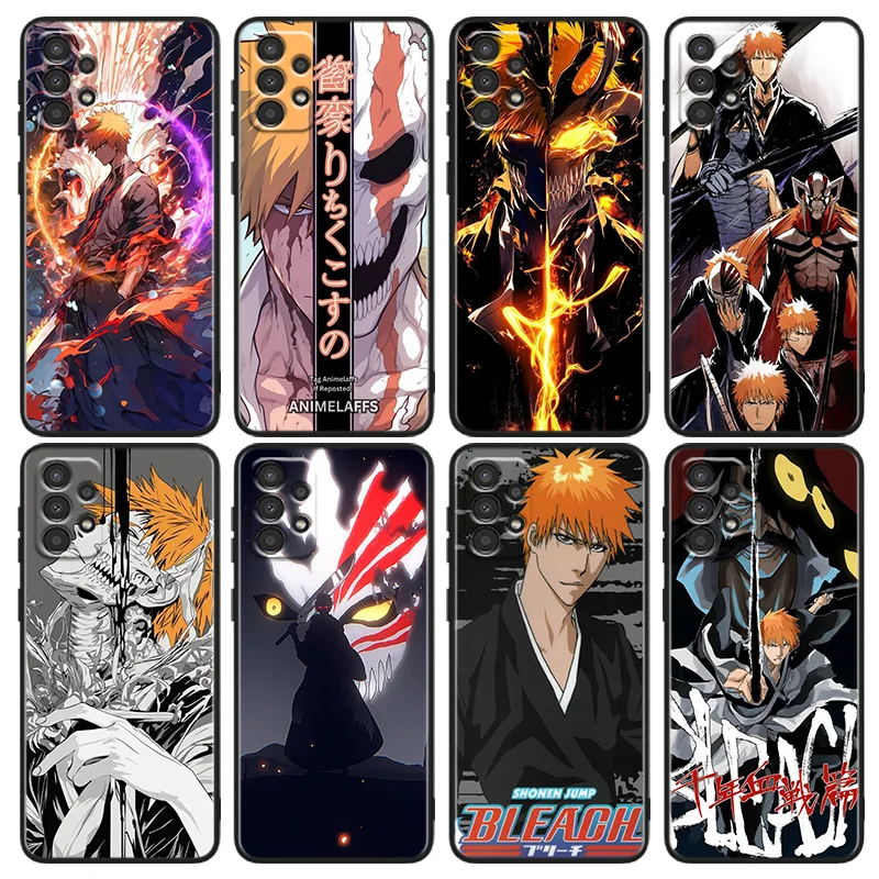 BLEACH Kurosaki Ichigo Anime Phone Case For Samsung A04 A05 A10 A11 A12 A13 A14 A20 A21 A22 A23 A24 A30 A31 A32 A33 Black Cover