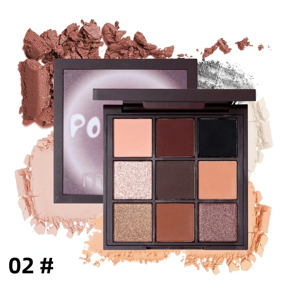 لوحة ظلال عيون مكونة من 9 ألوان، عصرية ومتعددة الاستخدامات وطبيعية تدوم طويلاً، بودرة ظلال عيون مقاومة للماء مثالية للمبتدئين في المكياج