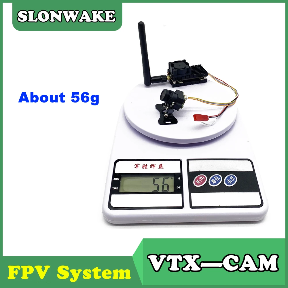 Trasmettitore video VTX 48CH da 5,8 GHz 2 W con telecamera fpv commutabile CMOS 1200TVL NTSC/PAL per drone da corsa FPV a lungo raggio