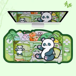 Kawaii Gaming Mouse Pad Extra Large Cute Panda Cartoon Computer Mousepad XXL Desk Pad Office Table Mat Anti-slip Waterproof Mats