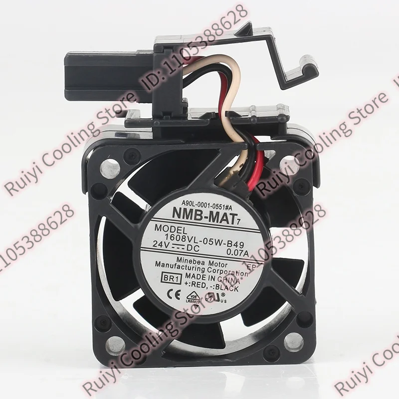Fanuc driver CNC machine tool cooling fan 3-wire Original NMB  DC 24V 0.07A AC EC 4020 40X40X20MM 4CM  1608VL-05W-B49
