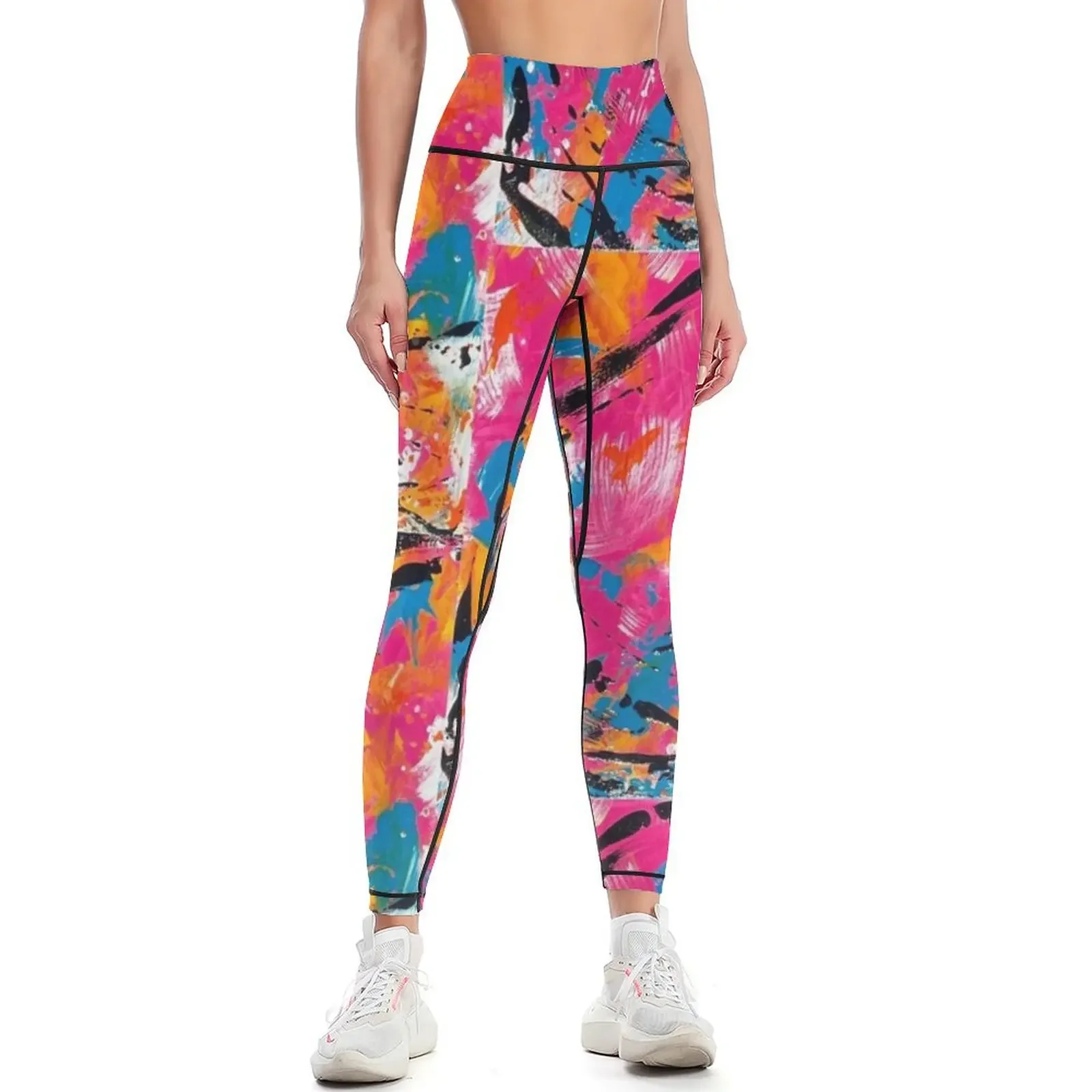 

abstract wild colors Leggings Women's trousers Sports pants woman Leginsy push up trousers Womens Leggings