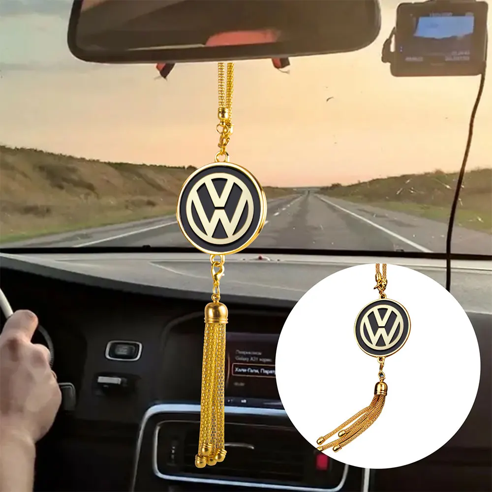 3D Car Metal Hanging Ornaments Keychain Rearview Mirror Pendant For Volkswagen VW GTI Golf Polo Tiguan Blue Passat Jetta Lavida