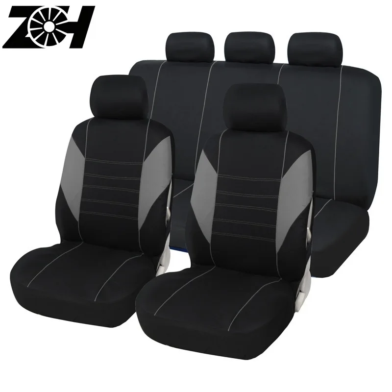 Universal 7 Colors 5 7 8 Seats CoverAuto Car Seat Covers Ployester Cushion Full Set Front Rear For Sedans Seat Cover AT MT