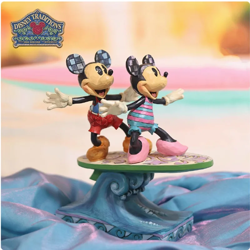 ديزني الأصلي المرآب عدة ميكي ميكي ماوس تصفح ميكي وميني 190 مللي متر شخصيات كرتونية لعب للأولاد هدية نموذج الحلي