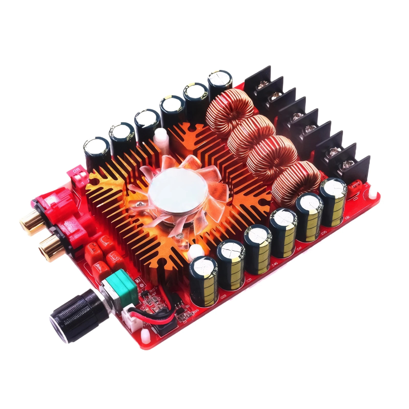 TDA7498E 2.0 High Power Digital Power Amplifier Board 2X160W Stereo Amplifier Board With Cooling Fan Gain BTL220W Mono